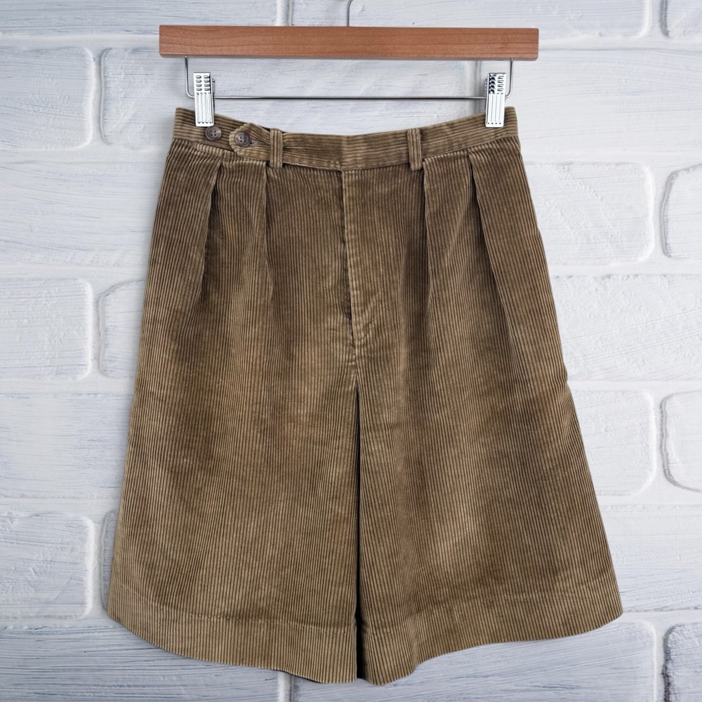 Ralph Lauren VTG 90s Corduroy Bermuda Mom Shorts Womens 6 Brown Old Money Preppy